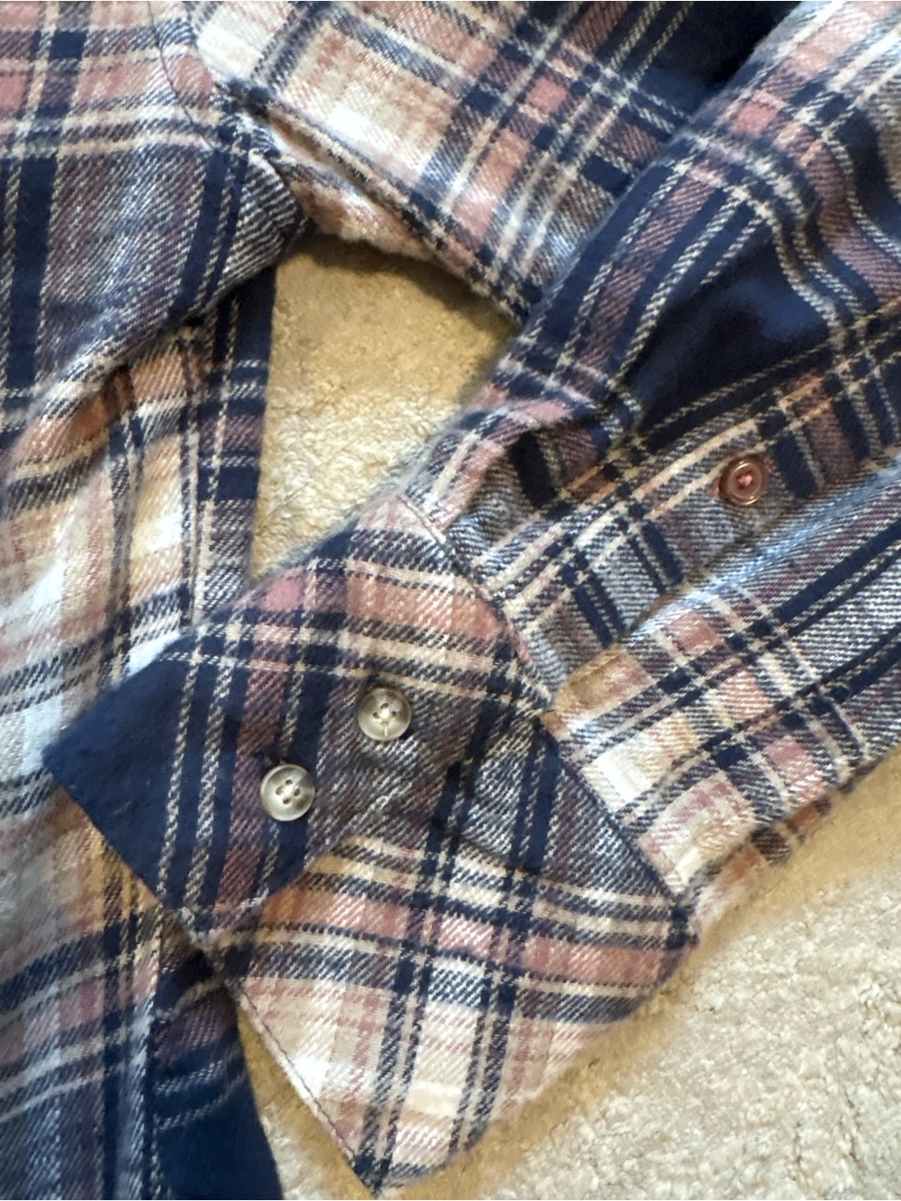 Scotch & Soda Cropped Plaid Button Down Flannel Collared Shirt Size Large - Picture 6 of 12